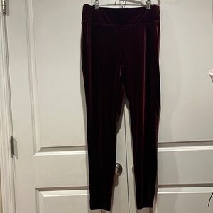 Elegant Velvet Burgundy Pants